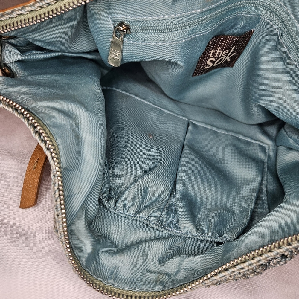 THE SAK Aqua Crean Knit Tote/Shoulder Bag - Picture 6 of 11